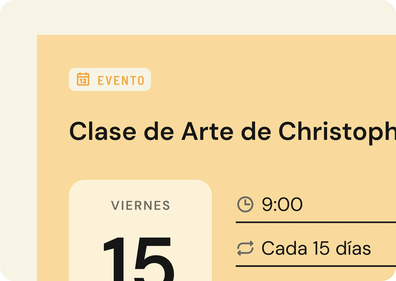Evento Clase de Arte en Laris