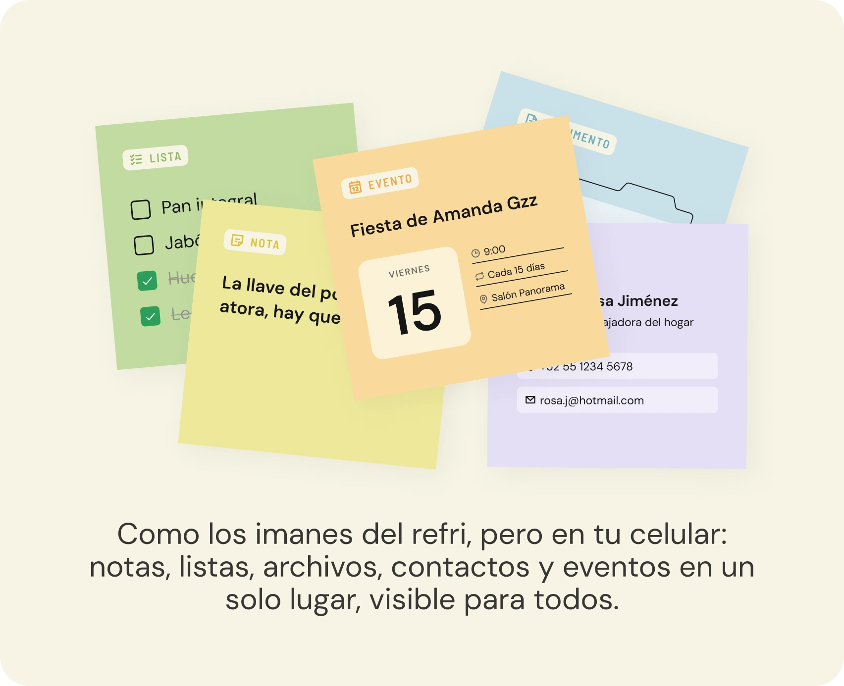 Notas, fechas y recordatorios organizados con Laris